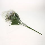 Maxbell 5 Heads Artificial Silk Fake Flower Home Bridal Wedding Decoration DIY  White