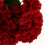 Maxbell 5 Heads Artificial Silk Fake Flower Home Bridal Wedding Decoration DIY  Red