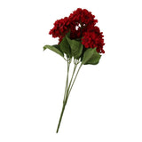 Maxbell 5 Heads Artificial Silk Fake Flower Home Bridal Wedding Decoration DIY  Red