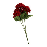 Maxbell 5 Heads Artificial Silk Fake Flower Home Bridal Wedding Decoration DIY  Red