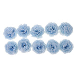 Maxbell 10 Heads Artificial Peony Silk Fake Flower Room Home Bridal Decor Blue