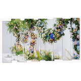 Maxbell 10 Heads Artificial Peony Silk Fake Flower Room Home Bridal Decor Blue