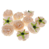 Maxbell 10 Heads Artificial Peony Silk Fake Flower Room Home Bridal Decor Champagne