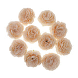 Maxbell 10 Heads Artificial Peony Silk Fake Flower Room Home Bridal Decor Champagne