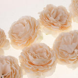 Maxbell 10 Heads Artificial Peony Silk Fake Flower Room Home Bridal Decor Champagne