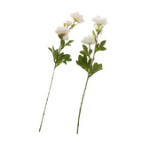 Maxbell Artificial Clematis Flower Leaf Home Wedding Decor Bridal Bouquet White