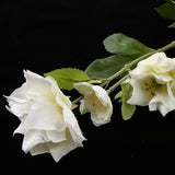 Maxbell Artificial Clematis Flower Leaf Home Wedding Decor Bridal Bouquet White