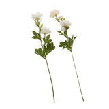 Maxbell Artificial Clematis Flower Leaf Home Wedding Decor Bridal Bouquet White