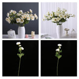 Maxbell Artificial Clematis Flower Leaf Home Wedding Decor Bridal Bouquet White