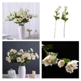 Maxbell Artificial Clematis Flower Leaf Home Wedding Decor Bridal Bouquet White