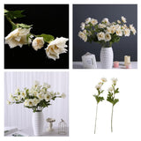 Maxbell Artificial Clematis Flower Leaf Home Wedding Decor Bridal Bouquet White