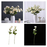 Maxbell Artificial Clematis Flower Leaf Home Wedding Decor Bridal Bouquet White