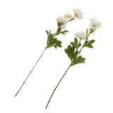 Maxbell Artificial Clematis Flower Leaf Home Wedding Decor Bridal Bouquet White