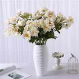 Maxbell Artificial Clematis Flower Leaf Home Wedding Decor Bridal Bouquet Champagne