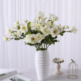 Maxbell Artificial Clematis Flower Leaf Home Wedding Decor Bridal Bouquet Champagne