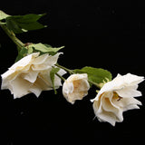 Maxbell Artificial Clematis Flower Leaf Home Wedding Decor Bridal Bouquet Champagne