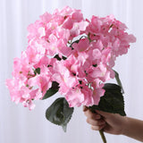 Maxbell Artificial Silk Hydrangea Flower Bouquet Home Garden Table Decor Pink