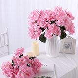 Maxbell Artificial Silk Hydrangea Flower Bouquet Home Garden Table Decor Pink