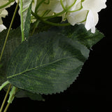 Maxbell Artificial Silk Hydrangea Flower Bouquet Home Garden Table Decor White