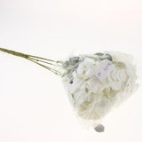 Maxbell Artificial Silk Hydrangea Flower Bouquet Home Garden Table Decor White