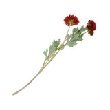 Maxbell Simulation Flower with Leaves Home Wedding Decor Bridal Bouquet Red