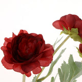 Maxbell Simulation Flower with Leaves Home Wedding Decor Bridal Bouquet Red