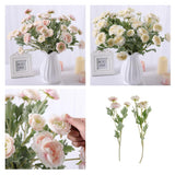 Maxbell Simulation Flower with Leaves Home Wedding Decor Bridal Bouquet Champagne