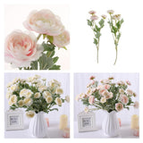 Maxbell Simulation Flower with Leaves Home Wedding Decor Bridal Bouquet Champagne