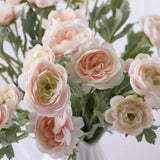 Maxbell Simulation Flower with Leaves Home Wedding Decor Bridal Bouquet Pink