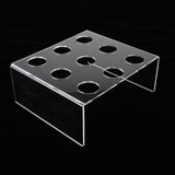 Maxbell 9 Holes Acrylic Ice Cream Cone Sushi Stand Holder Baby Showers Transparent