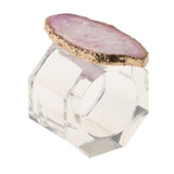 Maxbell Crystal Napkin Serviette Ring Holders Table Adornment Party Decor  Pink