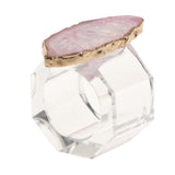 Maxbell Crystal Napkin Serviette Ring Holders Table Adornment Party Decor  Pink