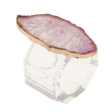 Maxbell Crystal Napkin Serviette Ring Holders Table Adornment Party Decor  Pink