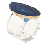 Maxbell Crystal Napkin Serviette Ring Holders Table Adornment Party Decor  Blue
