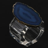 Maxbell Crystal Napkin Serviette Ring Holders Table Adornment Party Decor  Blue