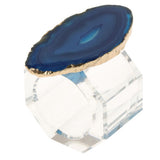 Maxbell Crystal Napkin Serviette Ring Holders Table Adornment Party Decor  Blue