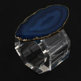 Maxbell Crystal Napkin Serviette Ring Holders Table Adornment Party Decor  Blue