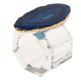 Maxbell Crystal Napkin Serviette Ring Holders Table Adornment Party Decor  Blue