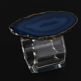 Maxbell Crystal Napkin Serviette Ring Holders Table Adornment Party Decor  Blue
