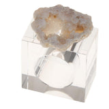 Maxbell Crystal Napkin Serviette Ring Holders Table Adornment Party Decor White