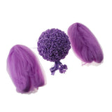 Max Wedding Flowers Balls with Tulle Wedding Venue Hanging Decor Purple