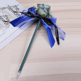 Max Artificial Rose Flower Guest Book Signing Pen Wedding Party Supplies Blue