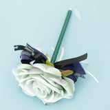 Max Artificial Rose Flower Guest Book Signing Pen Wedding Party Supplies Blue