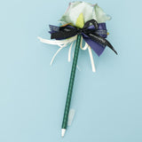 Max Artificial Rose Flower Guest Book Signing Pen Wedding Party Supplies Blue