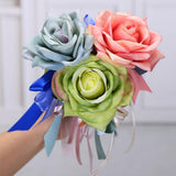 Max Artificial Rose Flower Guest Book Signing Pen Wedding Party Supplies Blue