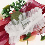 Max Artificial Bride Groom Silk Wrist Corsage Wedding Hand Flowers Red