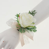 Maxbell Bridesmaid Sisters Corsage Bracelet Hand Flowers Wedding Supply B