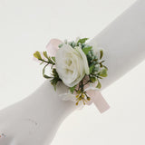Maxbell Bridesmaid Sisters Corsage Bracelet Hand Flowers Wedding Supply F
