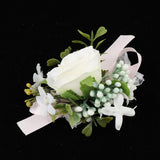 Maxbell Bridesmaid Sisters Corsage Bracelet Hand Flowers Wedding Supply F