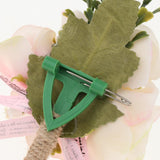 Maxbell Wedding Party Groom Bride Boutonniere Corsage Flower Brooch Pins Light Pink